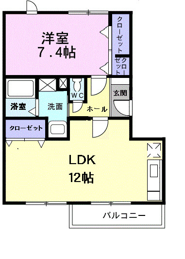 ハートベイルBの間取り