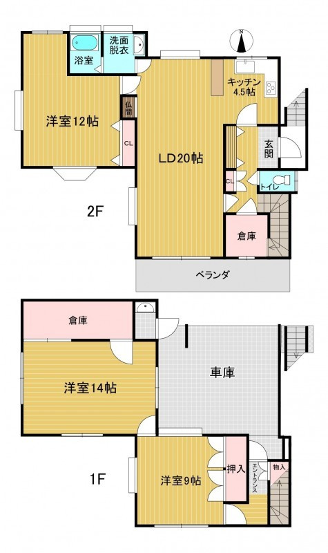 原分町（高台）一戸建ての間取り