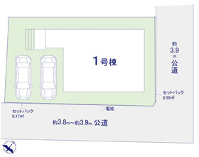 春日市紅葉ヶ丘東１期　１号棟の区画図