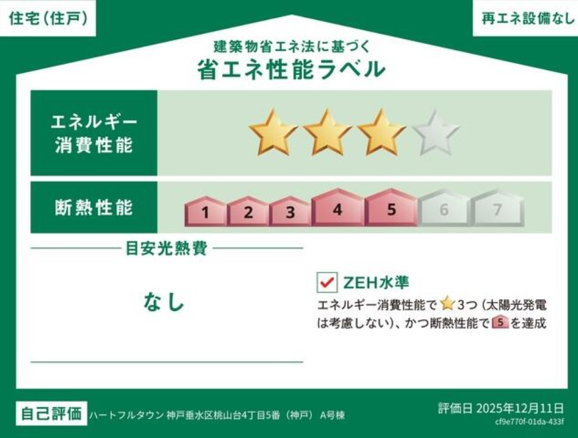 桃山台４丁目　新築戸建　２区画の省エネ性能ラベル