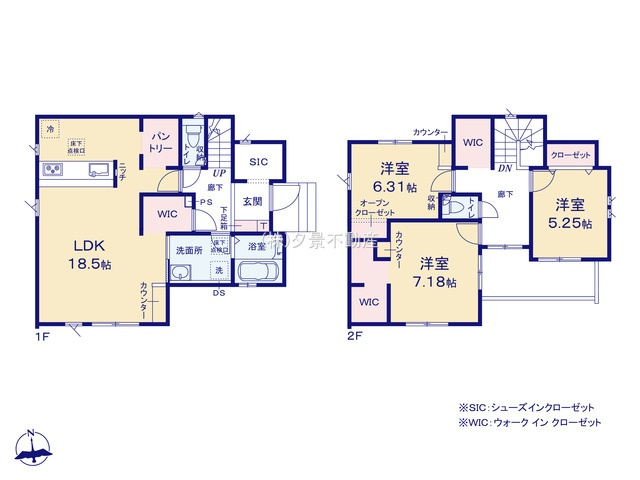 《仲介手数料無料》川越市上野田町13-26新築一戸建てグラファーレの間取り