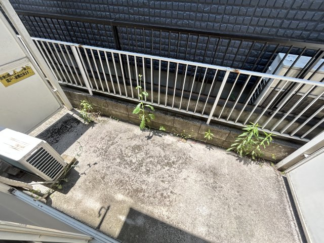 春日部市中央２丁目のアパートの庭