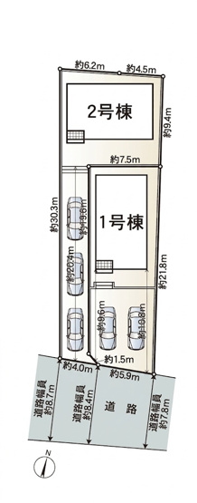 【区画図】 | 知多市八幡第22　2号棟