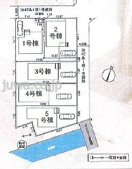 【新築分譲住宅】川越市新宿町6丁目　新築戸建の区画図