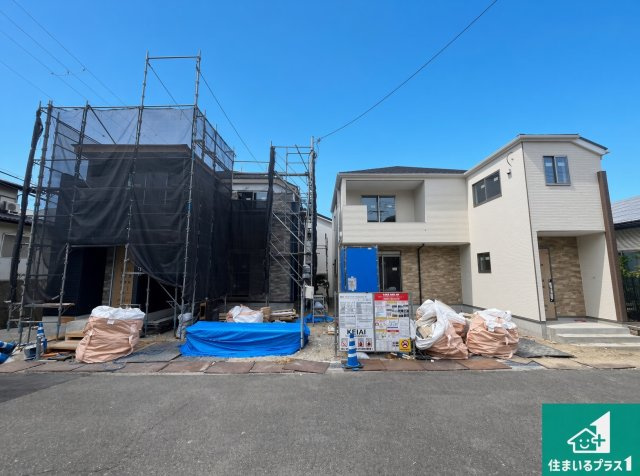 神戸市垂水区美山台　第1期　新築一戸建ての外観|周辺は落ち着いた街並みの住宅地！子育てがしやすい住環境です！まだ未完成ですが、現地でしかわからない事もございます。是非一度ご覧ください。
