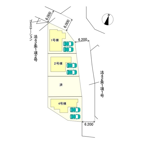 【間取り】 | たつの市龍野町中村７期/全４棟