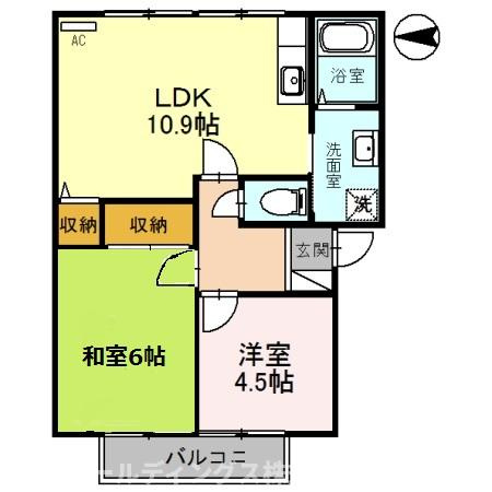 フレグランス　メイビー　B棟の間取り