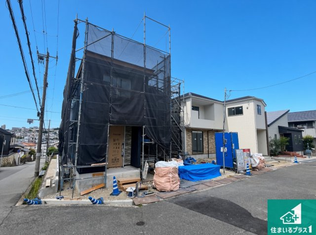 神戸市垂水区美山台　第1期　新築一戸建ての外観|周辺は落ち着いた街並みの住宅地！子育てがしやすい住環境です！まだ未完成ですが、現地でしかわからない事もございます。是非一度ご覧ください。