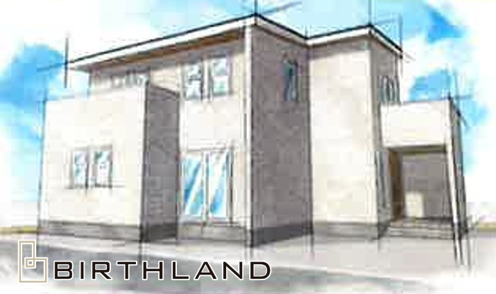新築戸建・新築建売　会津若松市一箕町　一箕小・一箕中の完成予想図|太陽光発電6.16kw搭載（諸条件有）大容量のおひさまエコキュート460ℓ（太陽光で給湯）