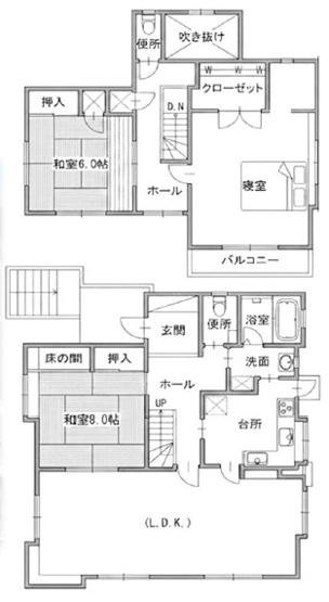 【間取り】 | 朝谷町　中古戸建