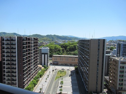 福岡市東区千早５丁目の賃貸マンションの展望|眺望：バルコニーからの眺望     （2026年5月撮影）