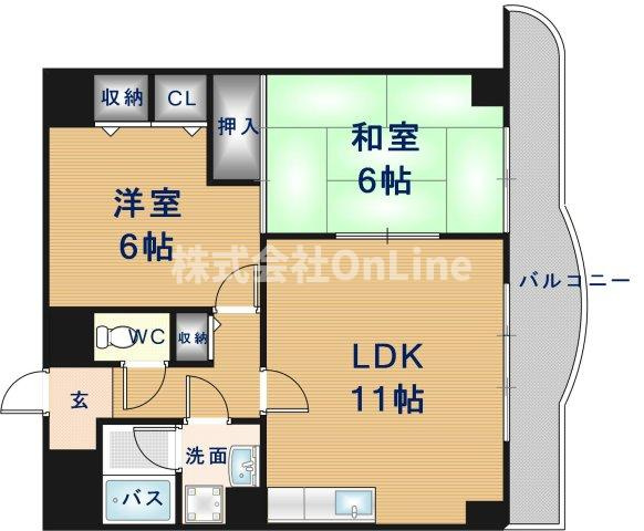 フローリッシュ北田の間取り