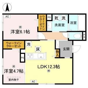 RETORIA瓦口WESTの間取り