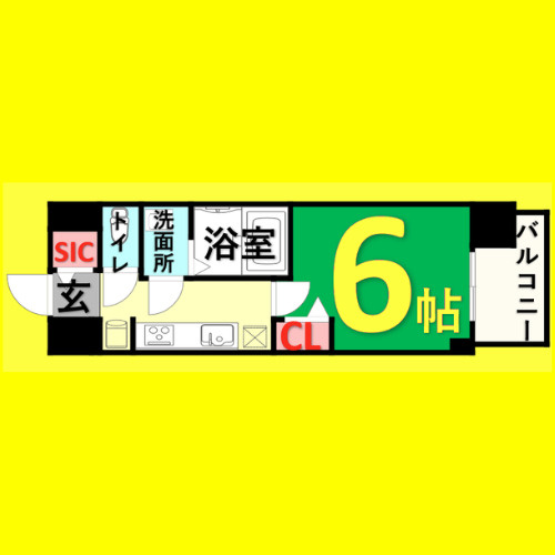 アドバンス名古屋ブランシュ　名古屋市賃貸　仲介手数料無料の間取り