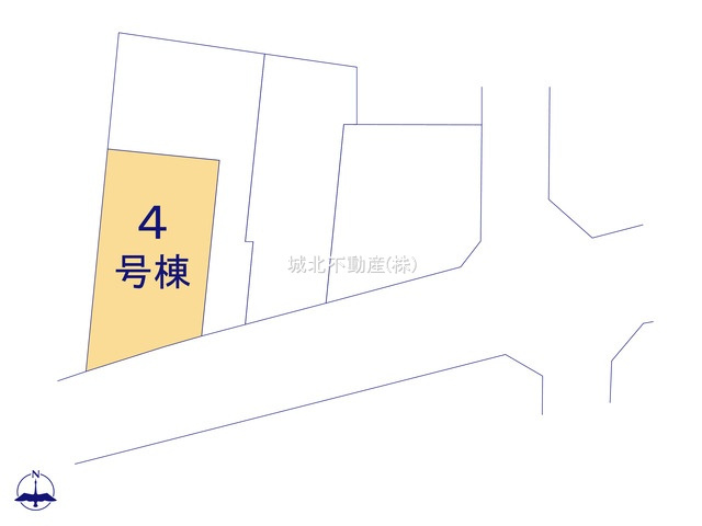 杉並区宮前1丁目 全4棟 4号棟の区画図|土地面積79.61㎡のゆとりある敷地

