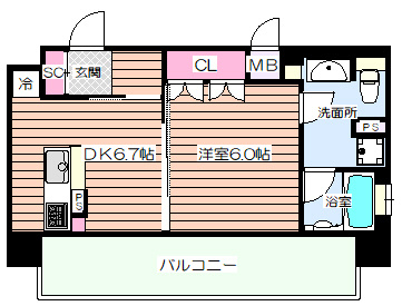 【間取り】 | リーガル靭本町