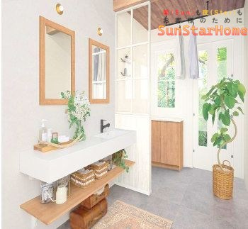 【サンスターホーム現地販売物件】青梅市長淵1丁目　建築条件なし売地　土地面積40坪超えの完成予想図|参考内観プランです。