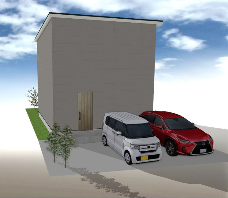 【サンスターホーム現地販売物件】青梅市長淵1丁目　建築条件なし売地　土地面積40坪超えの外観パース|参考プランです。