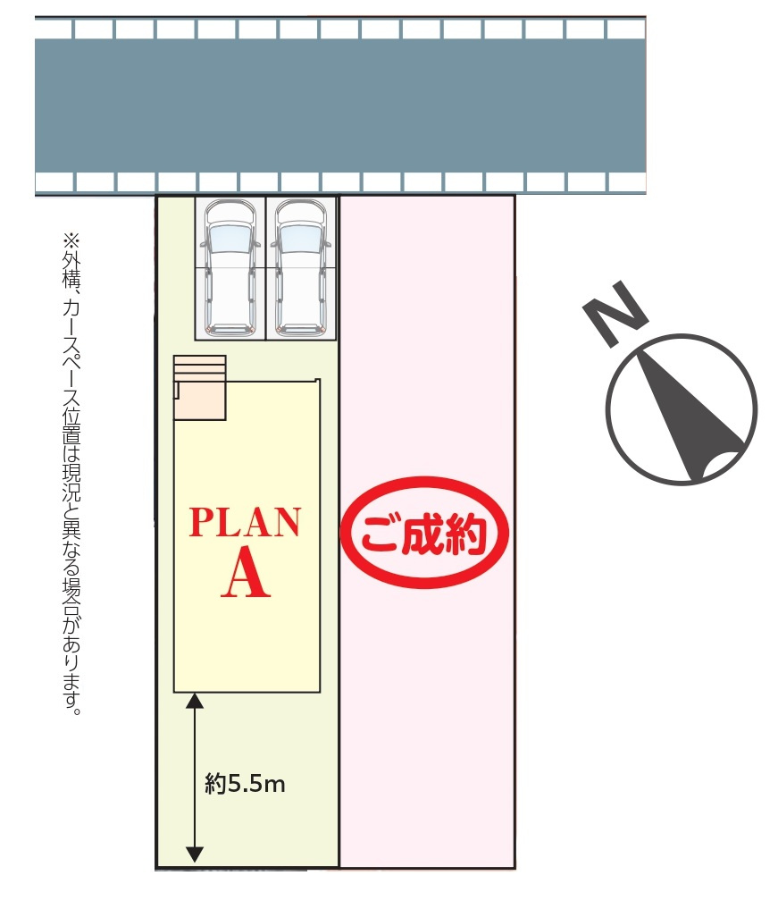 松戸市常盤平西窪町新築戸建【常盤平第三小学校:5分】の区画図|区画配置図