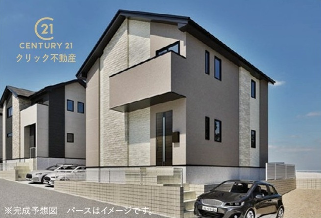 ケイアイフィット　ひたちなか市市毛　4期 　1の外観|勝田駅車8分。市毛小徒歩2分、第二中徒歩14分。
幹線道路へのアクセス良好で通勤、レジャー、お買い物にも便利♪
周辺施設充実で生活利便性◎