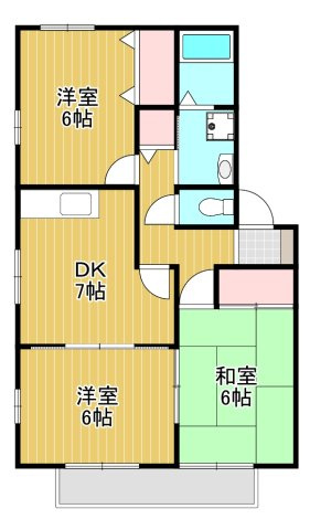 グレースコートAの間取り