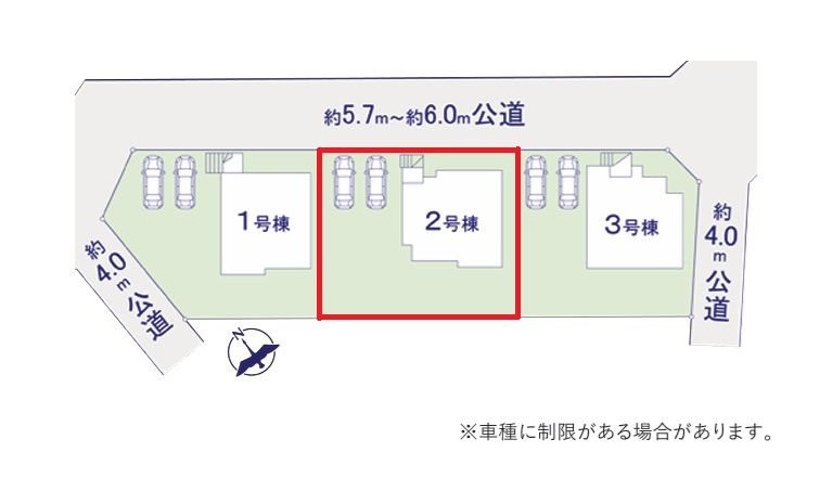 ケイアイフィット　ひたちなか市市毛　4期 　2の区画図|内覧、気になる他の物件と合わせてのご案内も可能です。資金計画のご相談もお任せください。ご予約はHPから、またお電話でも、お気軽にどうぞ。