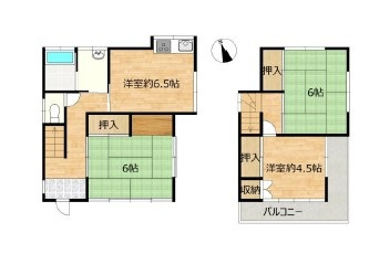 坂戸市石井中古戸建の間取り