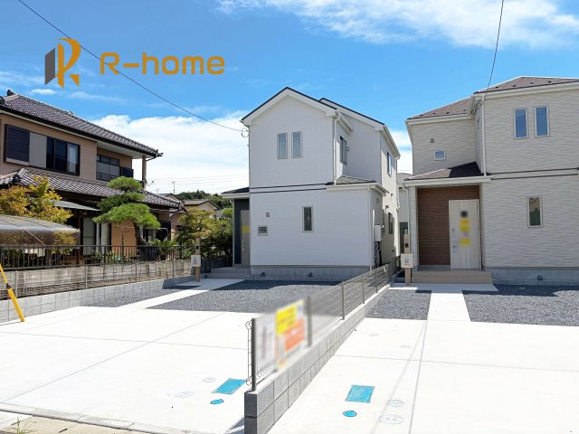 ひたちなか市相金町　新築戸建て　B号棟の外観|まもなく完成！実際の室内をご見学いただけます♪