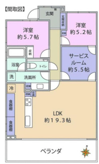 【間取り】 | 上水緑道を臨み、緑溢れるエルシオ玉川上水
