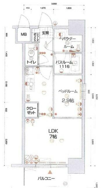 ウインステージ箱崎の間取り