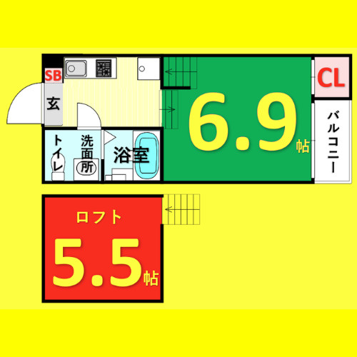 La Mer Bleu　名古屋市賃貸　仲介手数料無料の間取り