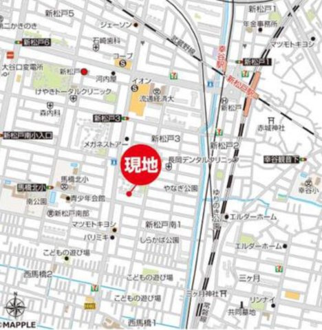新松戸南パークハウスB棟の地図