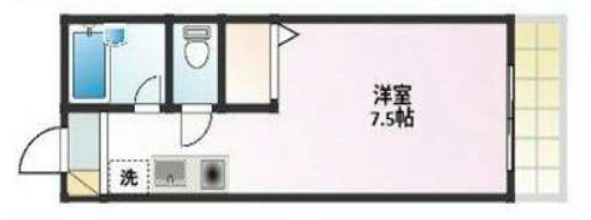 明石市朝霧南町４丁目のアパートの間取り