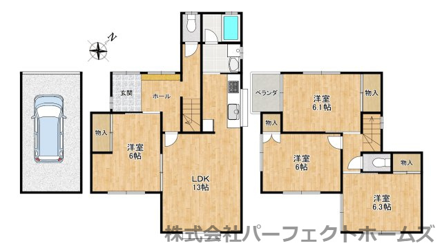 東中振1丁目戸建の間取り