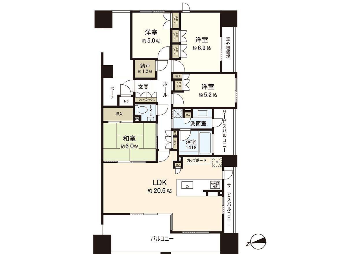 MJR千早公園通りの間取り