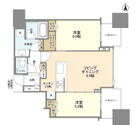 【間取り】 | シティタワー大阪本町