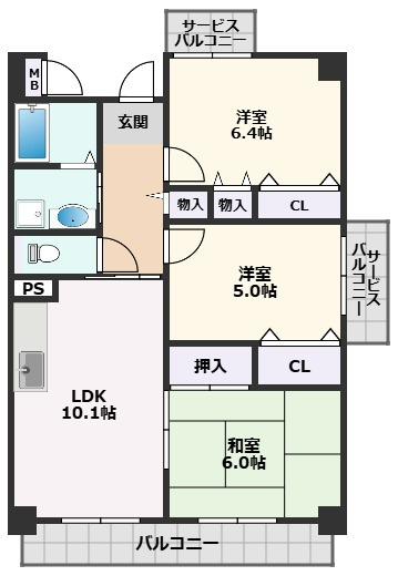 【間取り】 | メゾンドール藤が丘