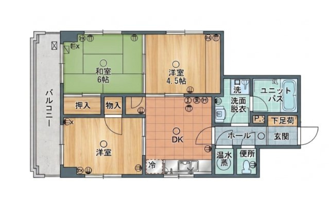 ライオンズマンション大名の間取り|間取り