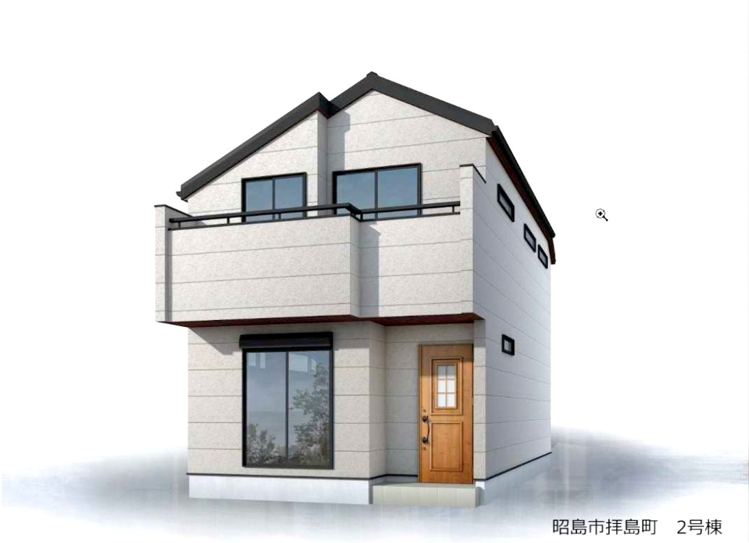 昭島市拝島町１丁目　全５棟　の外観パース|2号棟完成パース