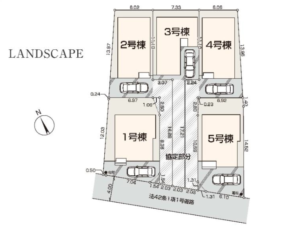昭島市拝島町１丁目　全５棟　の区画図|5号棟