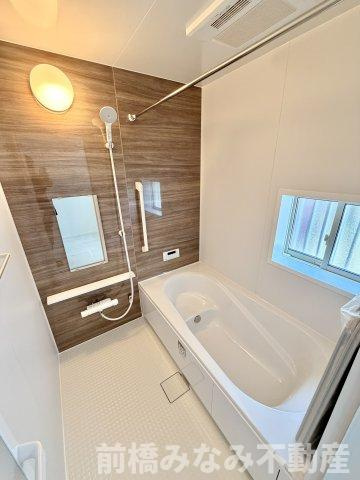 【新築】高崎市筑縄町　限定１棟　ハートフルタウン　新築建売の浴室|日々の暮らしに欠かせないお風呂です