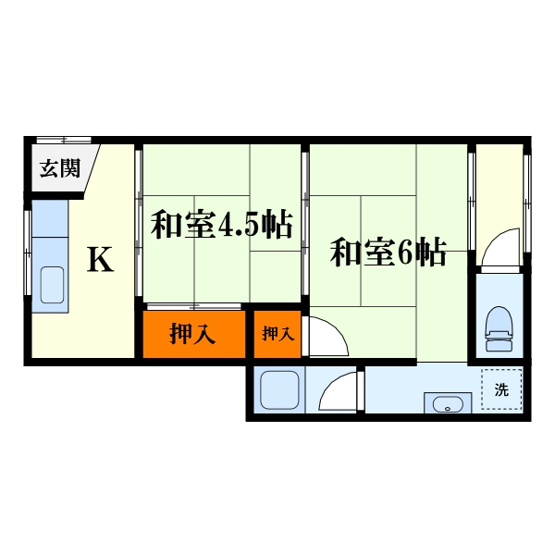 【間取り】 | 旭第2ハイツ