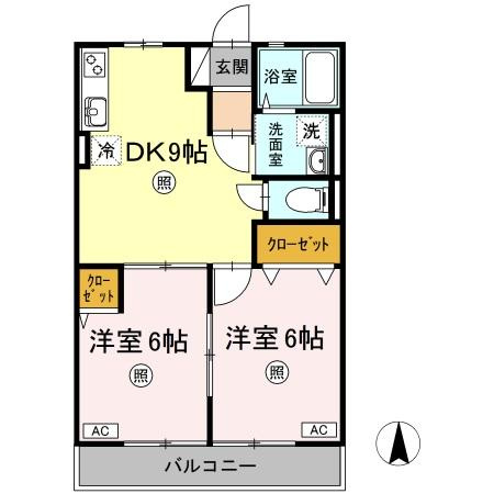 ガーデン江西通り　Ⅱの間取り