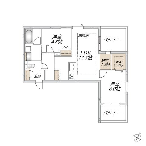 【間取り】 | クレールメゾン経堂 | 2LDK