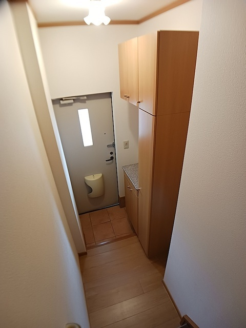 セレストブルーの玄関