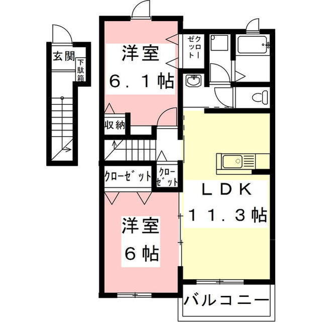 ブリアンＢの間取り