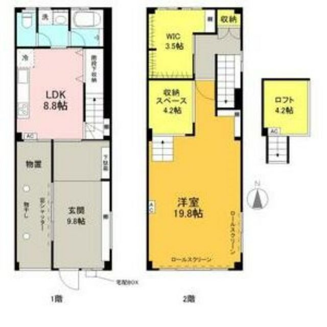 岐阜市寿町６丁目の一戸建ての間取り