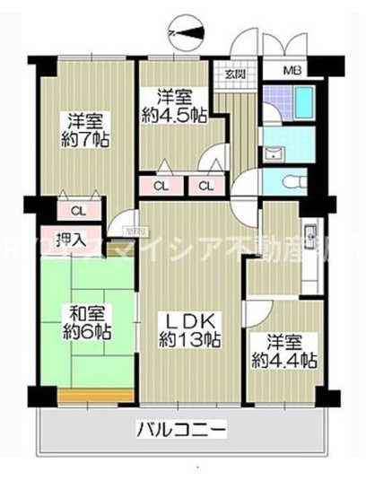 【間取り】 | 枚方淀川公園スカイハイツ