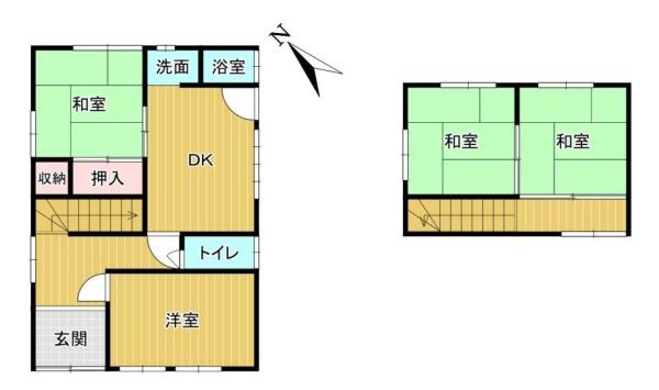 岩出市山崎　中古戸建の間取り