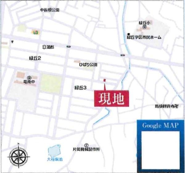 岡崎市緑丘　全2棟・1号棟のその他|交通アクセス図です。
